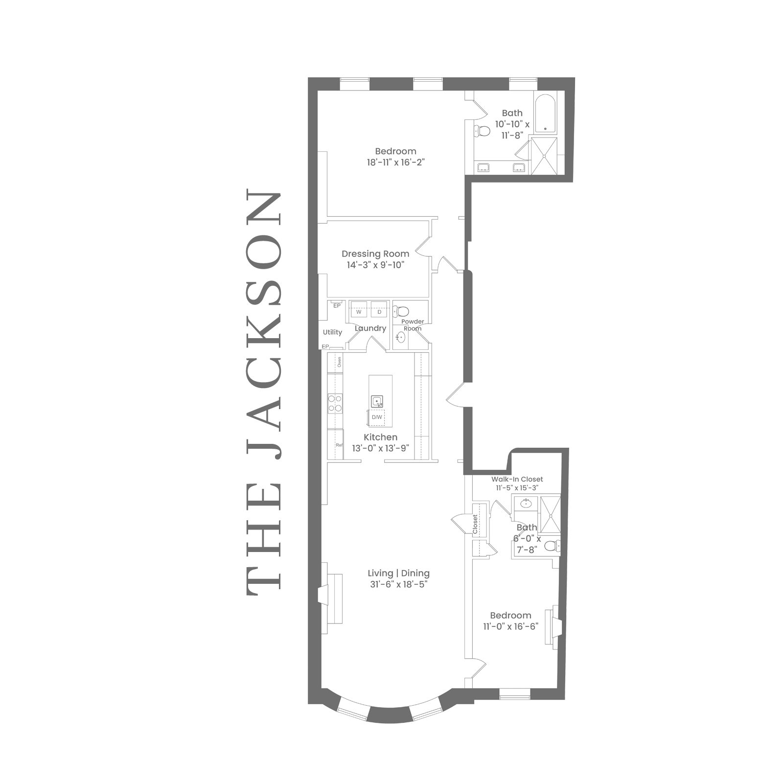 The Jackson Floor Three 2 Bedrooms 2.5 Baths 2,088 Sq Ft